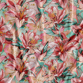 Floral With Bird Digital Printed Fabric Kurti Manufacturer